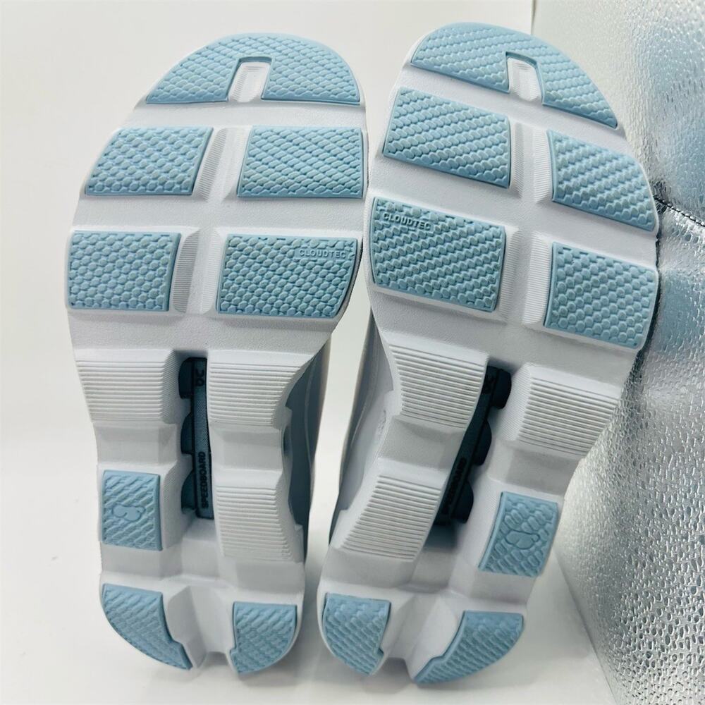 On Running Cloudmonster Women's Running Shoes Frost/Wash White Blue Size 8 - Picture 7 of 9